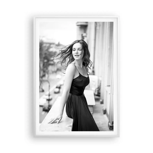Plagát v bielom ráme - Určite Parížanka - 70x100 cm