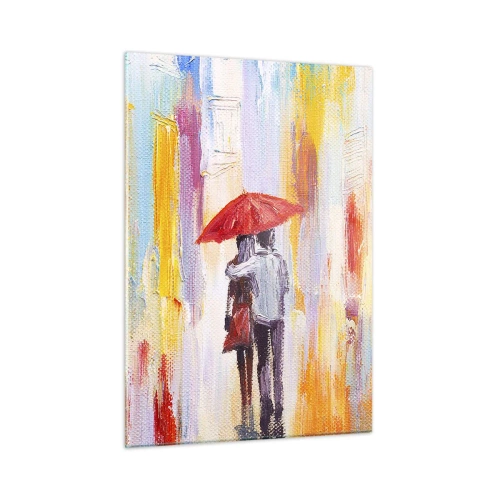 Obraz na skle - Nech prší ďalej - 50x70 cm