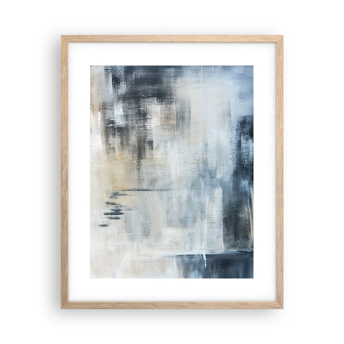 Plagát v ráme zo svetlého duba - Za závojom modrej - 40x50 cm