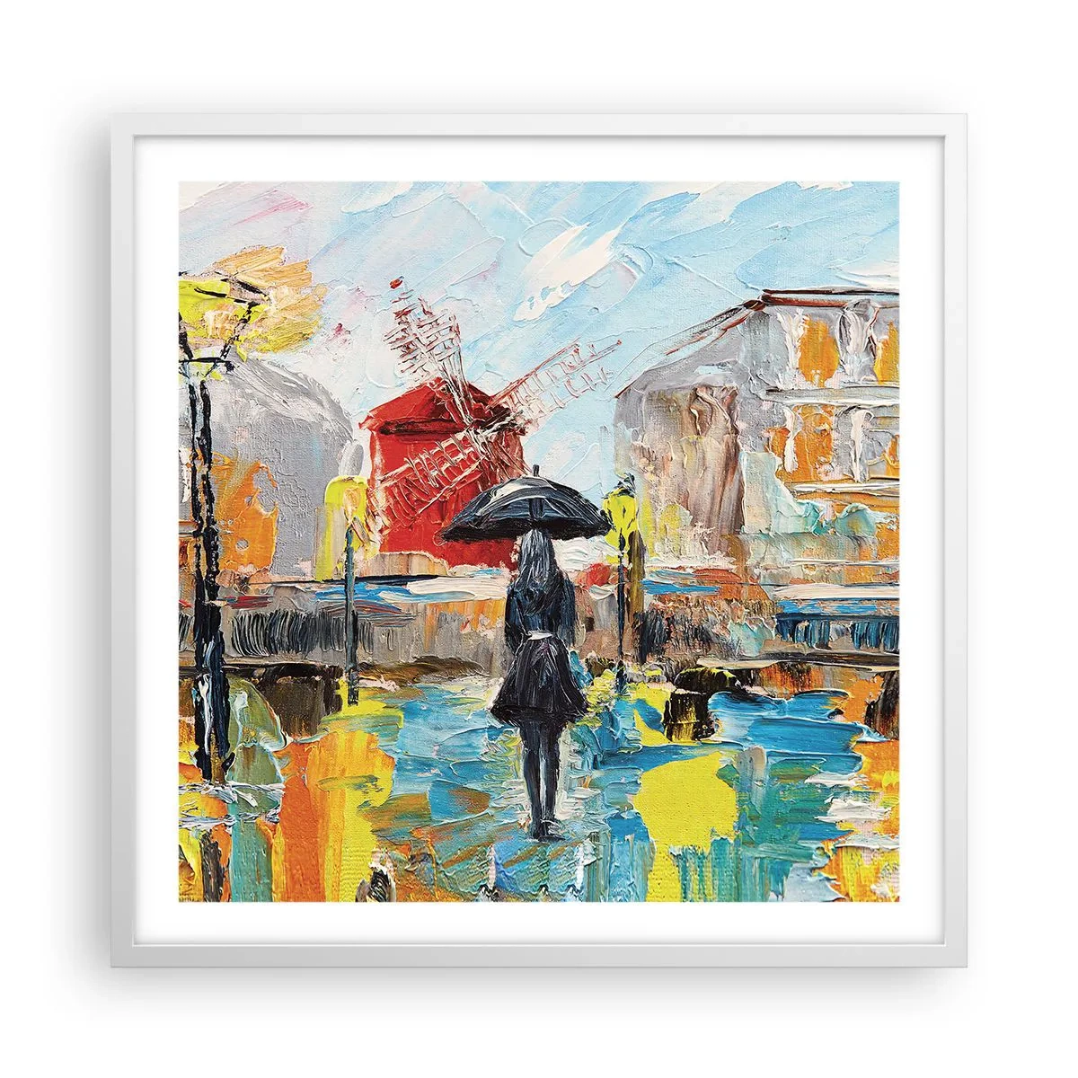 Plagát v bielom ráme - Parížske legendy - 60x60 cm