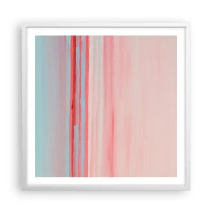 Plagát v bielom ráme - Abstrakcia za úsvitu - 60x60 cm