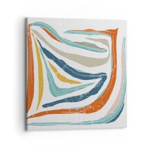 Obraz na plátne - Priateľsky usmievavá abstrakcia - 70x70 cm