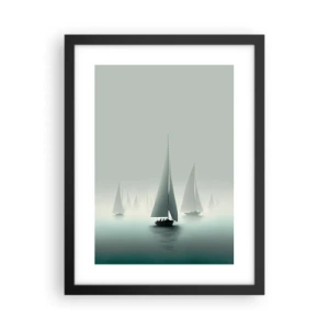 Plagát v čiernom ráme - Postavený z hmly - 30x40 cm