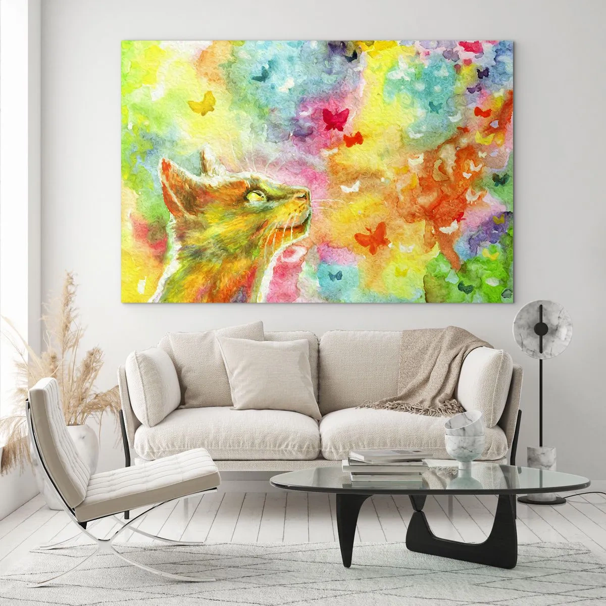 Obraz na skle - Nezmysly v mačacom raji - 120x80 cm