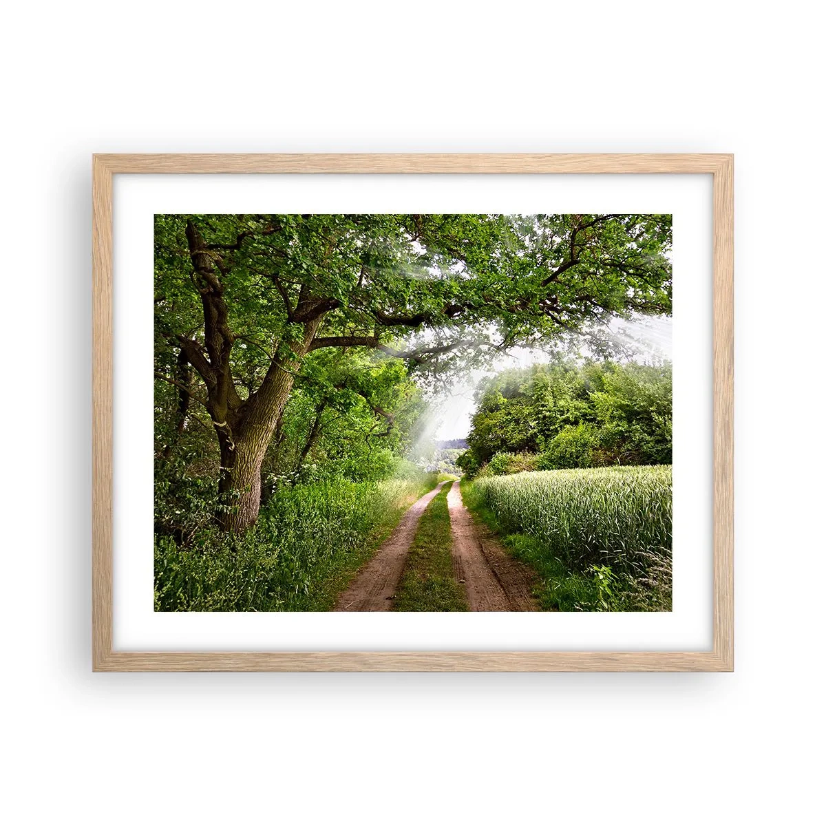 Plagát v ráme zo svetlého duba - Et in Arcadia ego - 50x40 cm