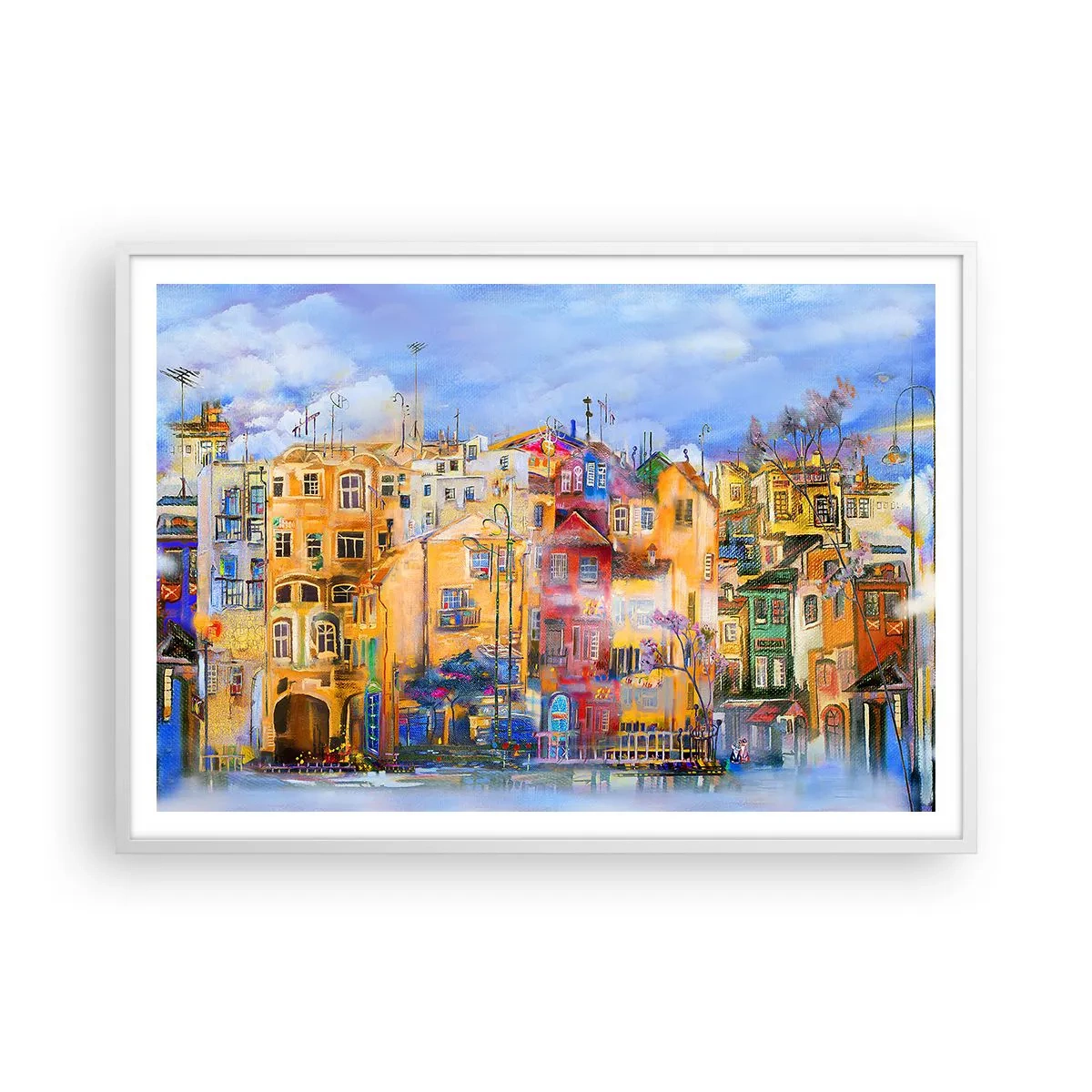 Plagát v bielom ráme - Sme spolu - 100x70 cm