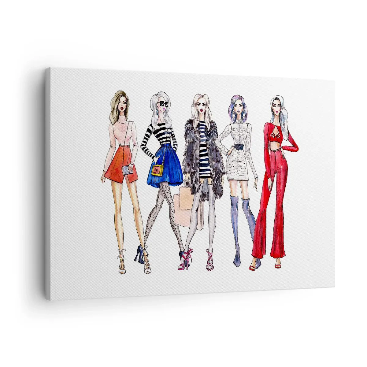 Obraz na plátne - Štýlové ilustrácie módnych siluet - 70x50cm - Every week Fashion Week - Moderná nástenná dekorácia do obývacej izby a spálne ARTTOR