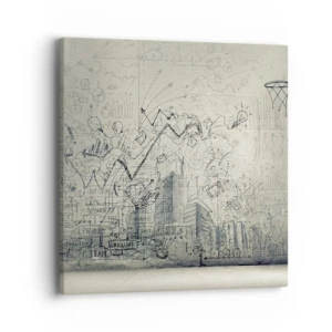 Obraz na plátne - Môj skvelý mestský život - 40x40 cm