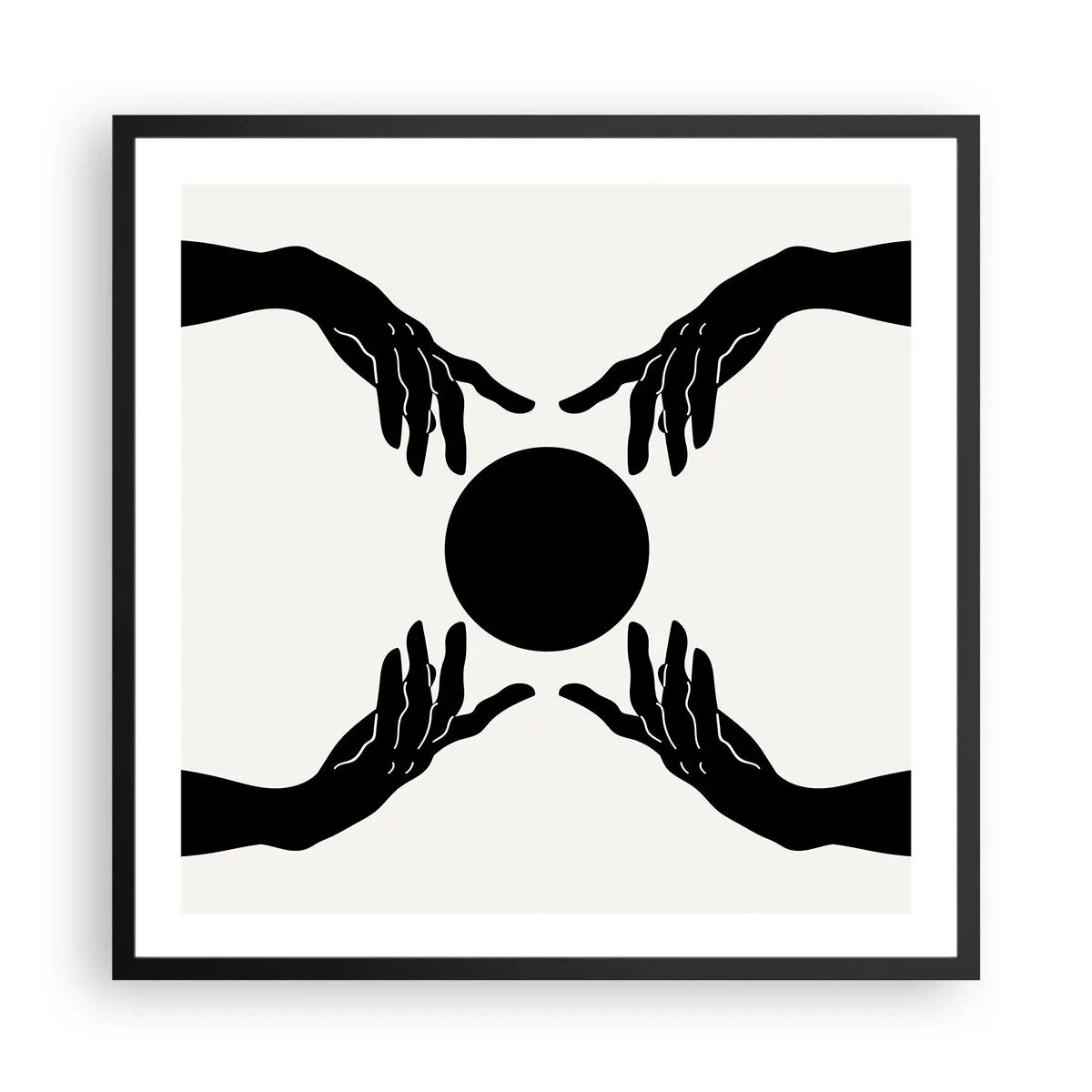 Plagát v čiernom ráme - Tajné znamenie - 60x60 cm