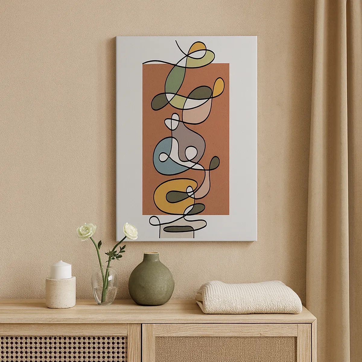 Obraz na plátne - Abstrakcia: farebné vyvádzanie - 50x70 cm