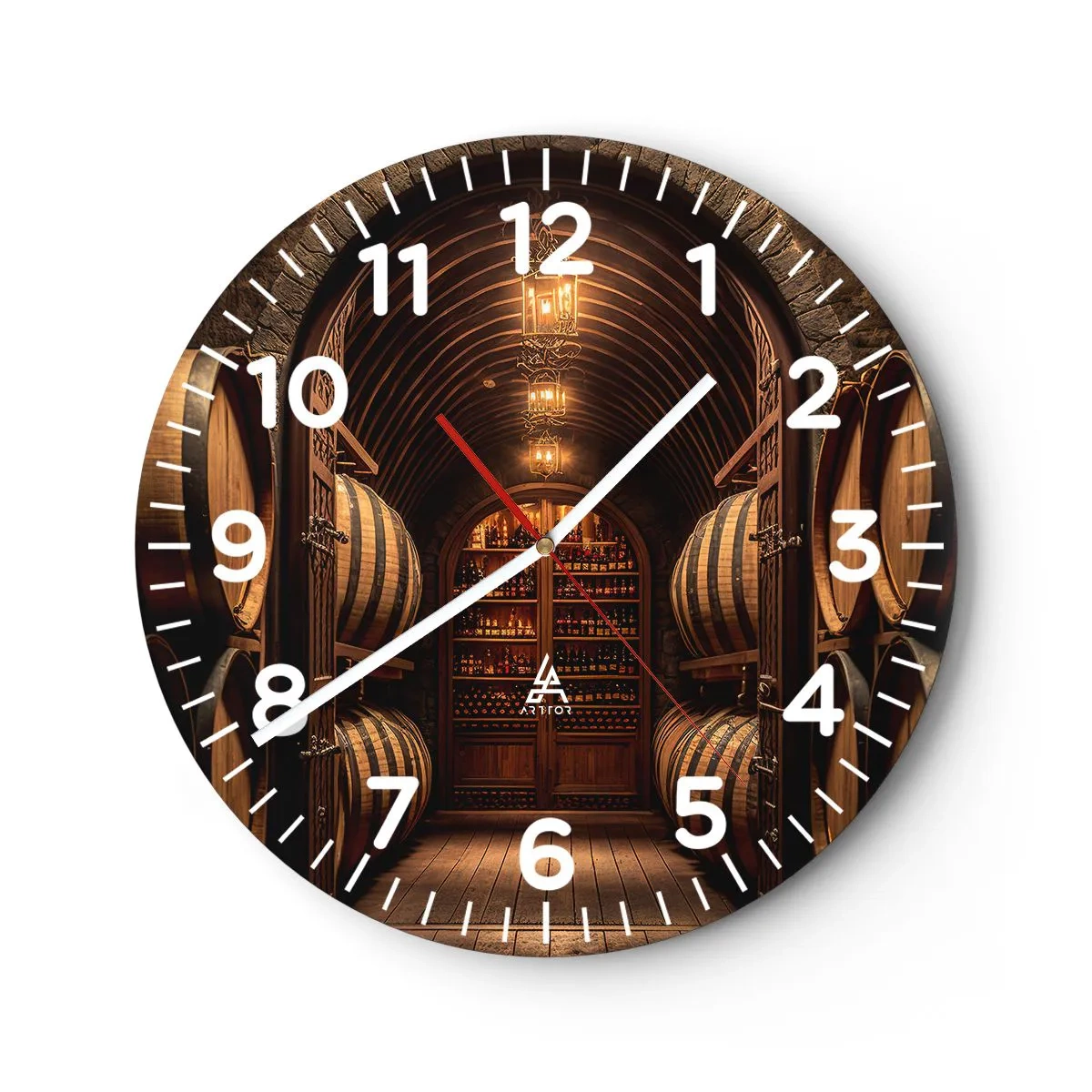 Nástenné hodiny - Nádherná pivnica - 30x30 cm