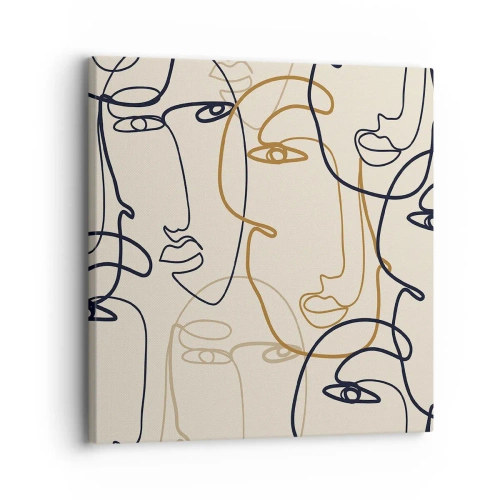 Obraz na plátne - Portrét znásobený - 30x30 cm