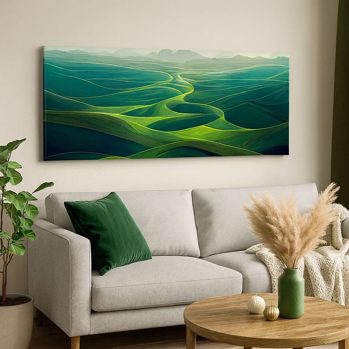 Obraz na plátne - V zelených údoliach - 30x30 cm