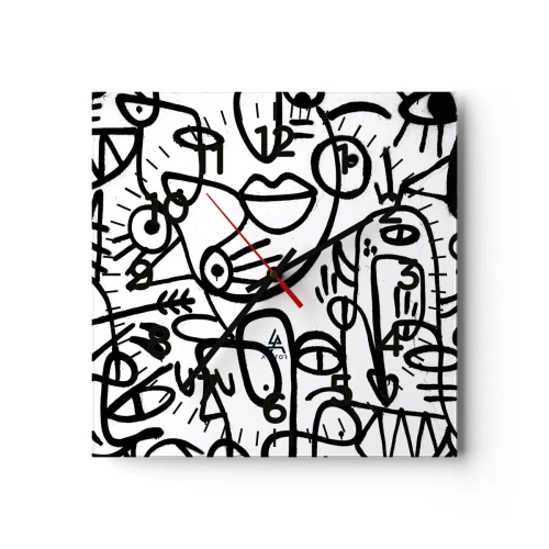 Nástenné hodiny - Tváre a preludy - 30x30 cm