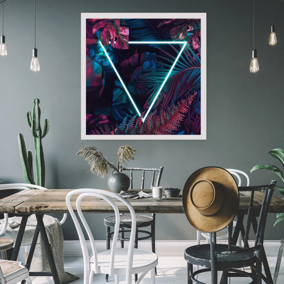 Plagát - Záhrada v disco štýle - 40x40 cm