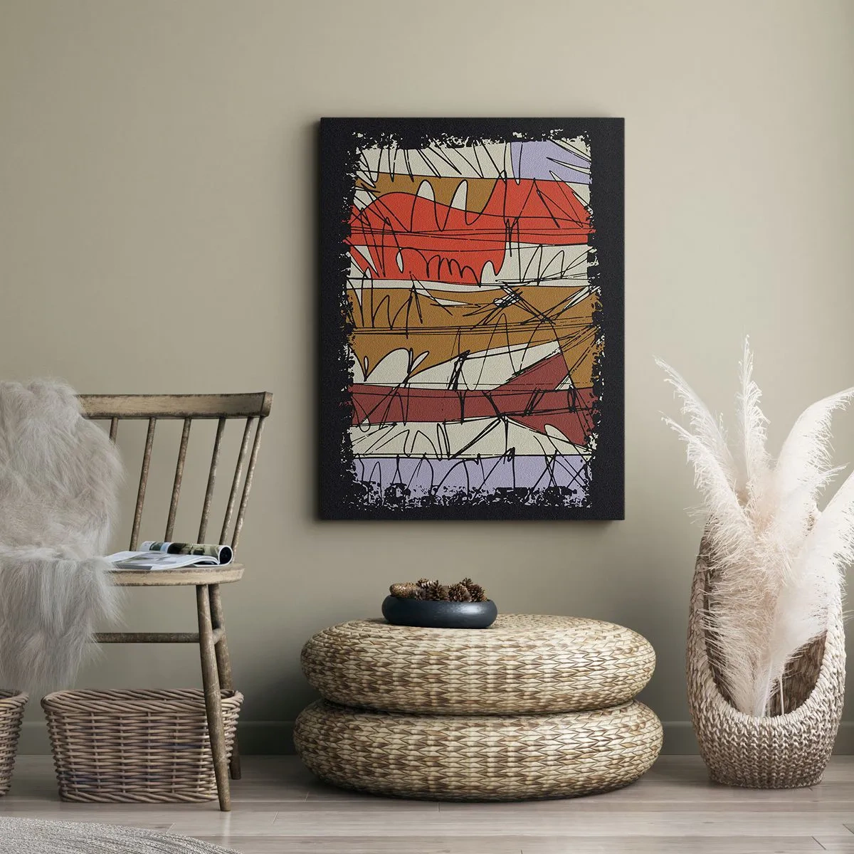 Obraz na plátne - Spontánna kompozícia - 80x120 cm