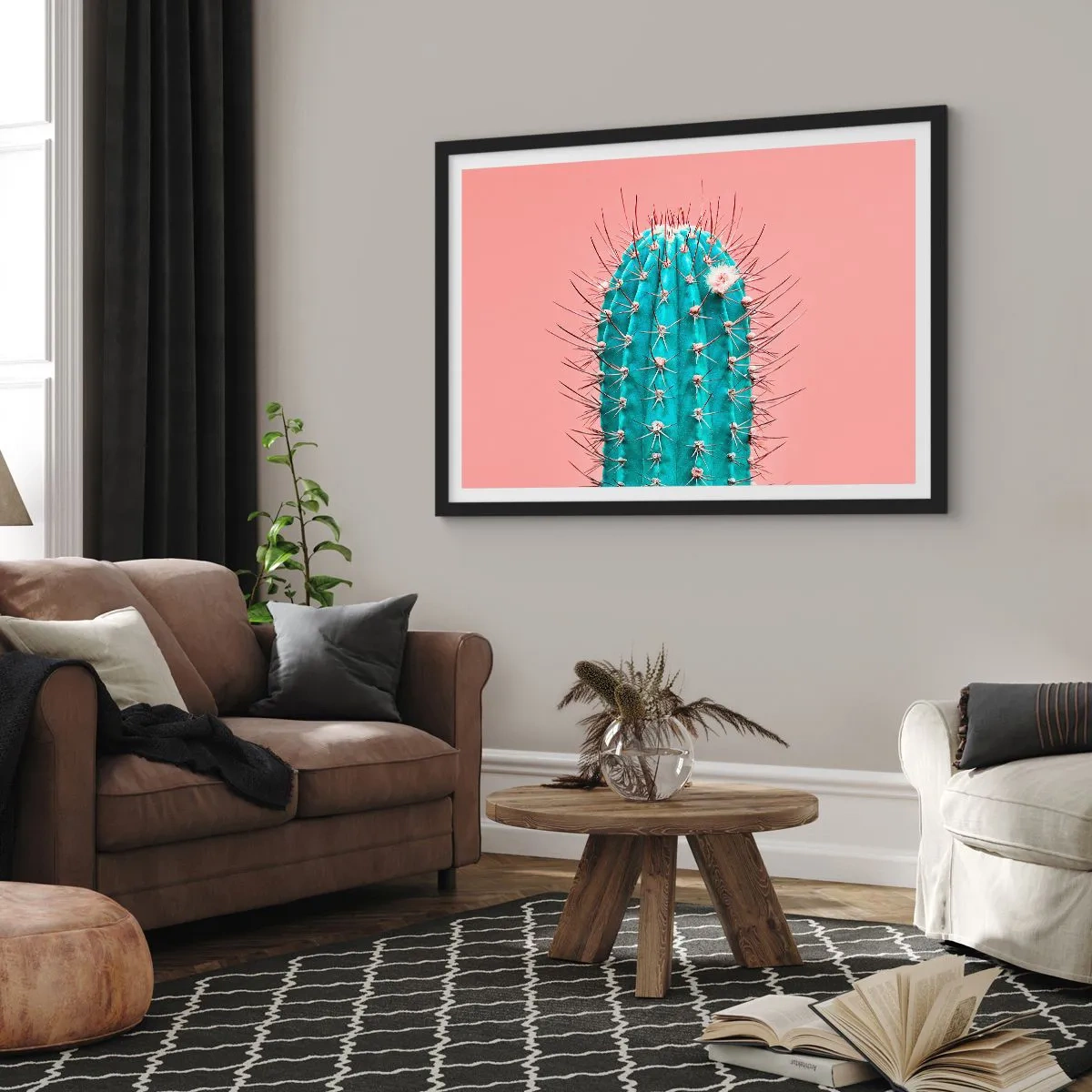 Plagát v čiernom ráme - Len pozeraj - 70x50 cm