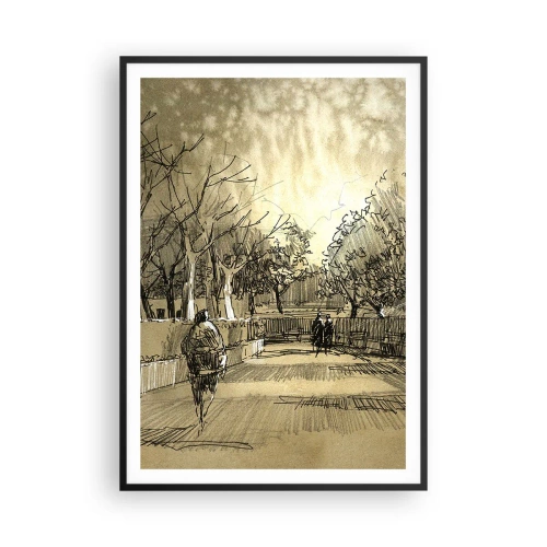 Plagát v čiernom ráme - Pierkom zastavený okamih - 70x100 cm