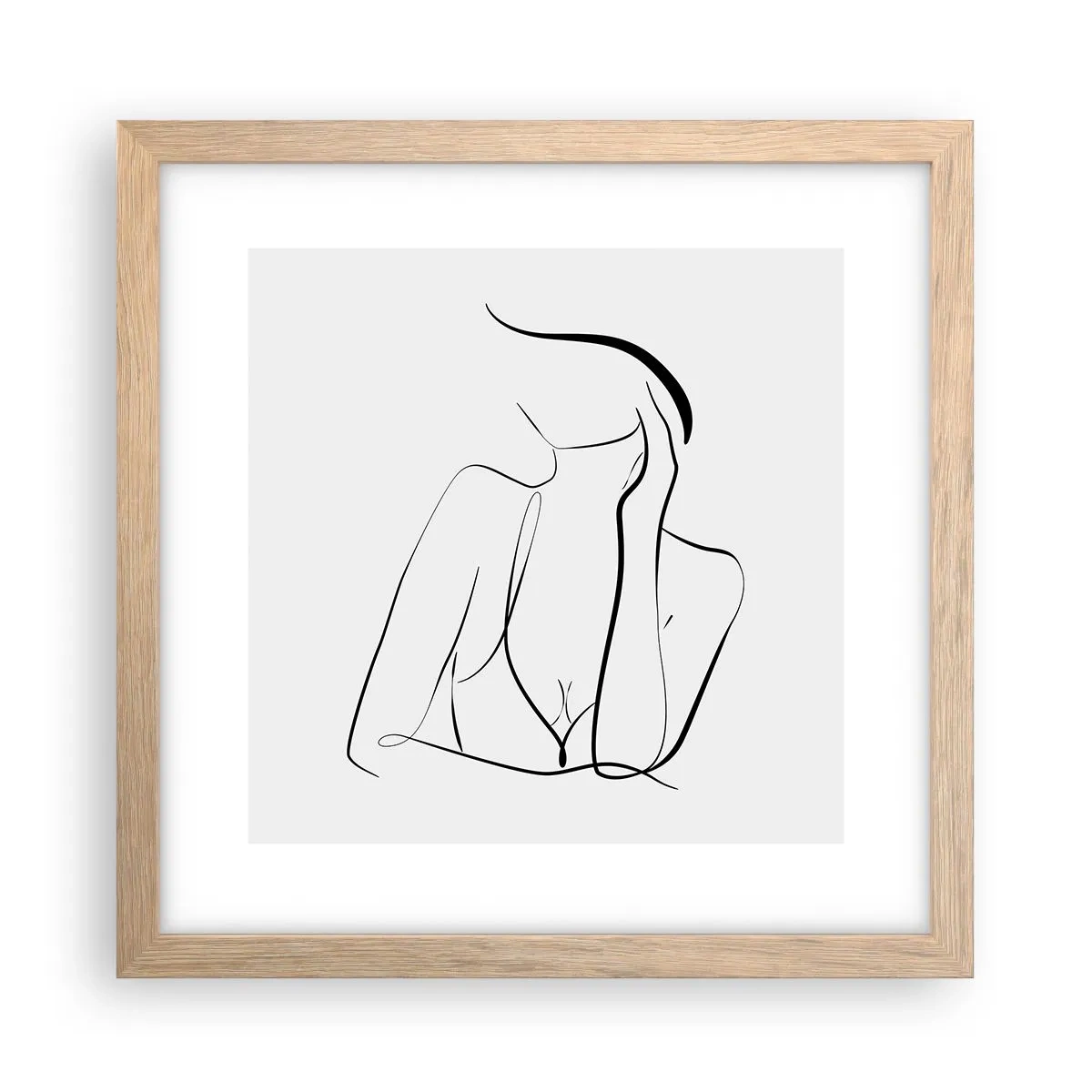 Plagát v ráme zo svetlého duba - Na vlne snov - 30x30 cm