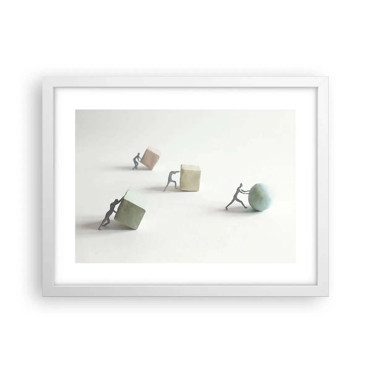 Plagát v bielom ráme - Život samotný - 40x30 cm