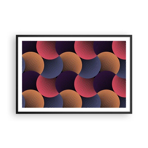 Plagát v čiernom ráme - V kruhovom rytme - 91x61 cm