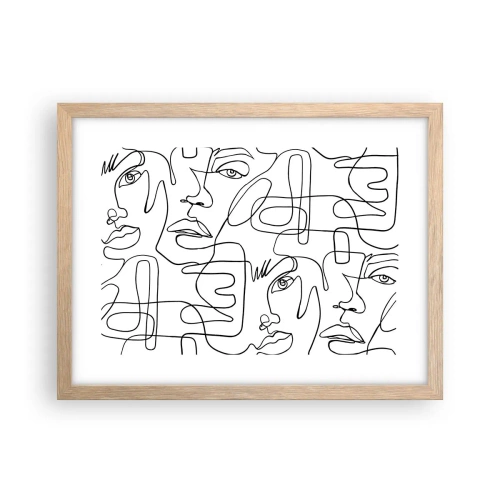Plagát v ráme zo svetlého duba - V spletených emóciách - 40x30 cm