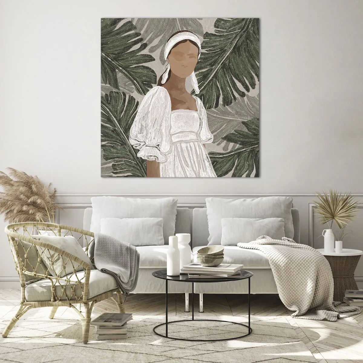 Obraz na skle - Exotický portrét - 40x40 cm