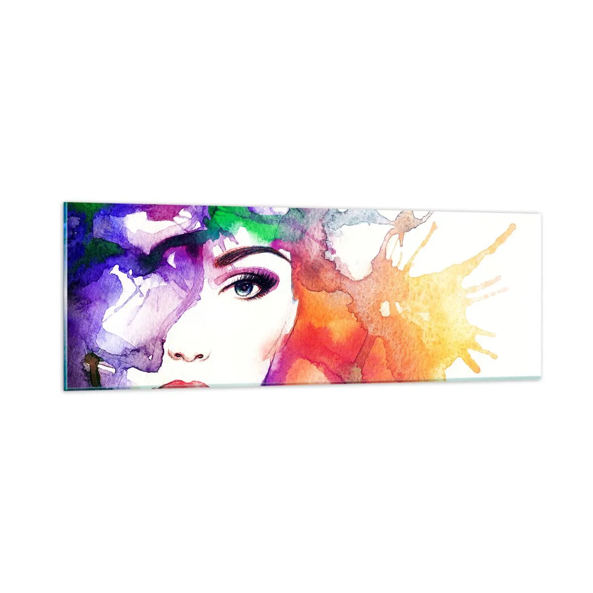 Obraz na skle - S hlavou v oblakoch - 90x30 cm