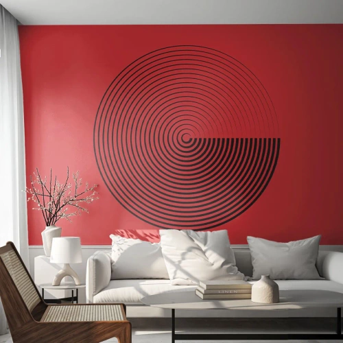Fototapeta Standard Eco - Kruhový pohyb - Minimalizmus, Koleso, Čiary - 350x256 cm