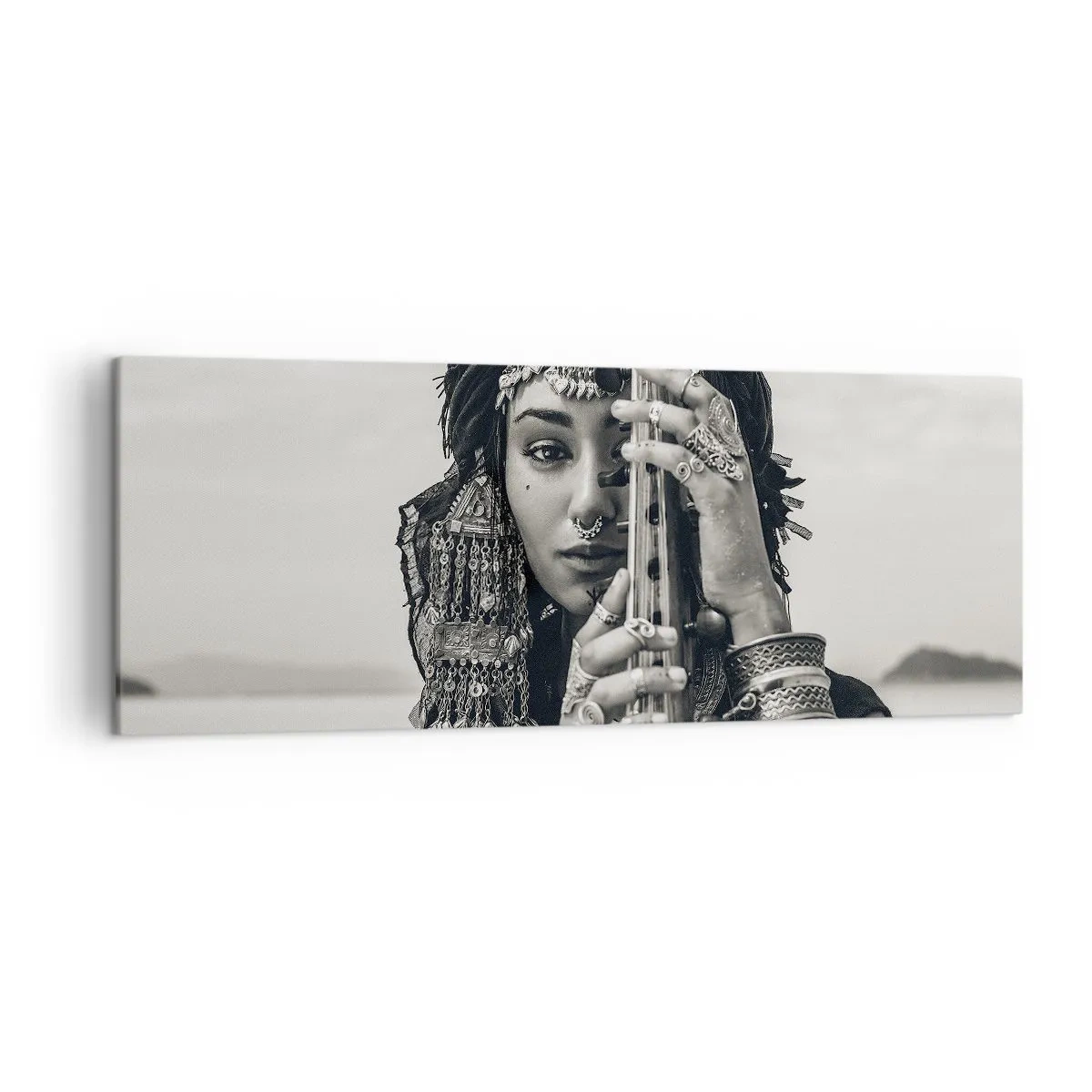 Obraz na plátne - Samotná hudba orientu - 140x50 cm
