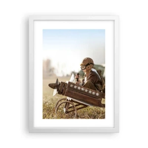 Plagát v bielom ráme - Štart do snov - 30x40 cm