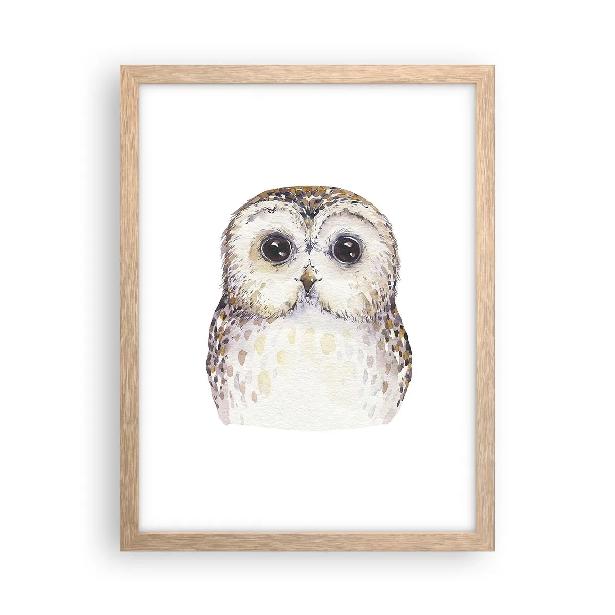 Plagát v ráme zo svetlého duba - Pozri sa mi do očí - 30x40 cm