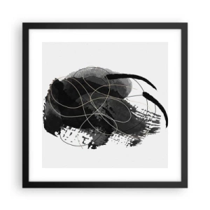 Plagát v čiernom ráme - Upletené z čiernej - 40x40 cm