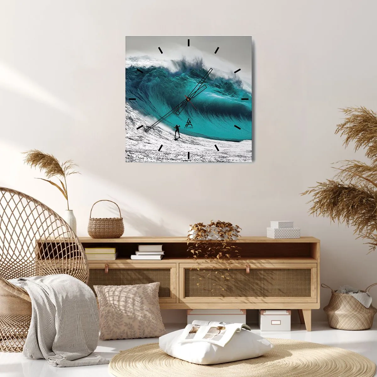 Nástenné hodiny - Výzva prijatá - 40x40 cm