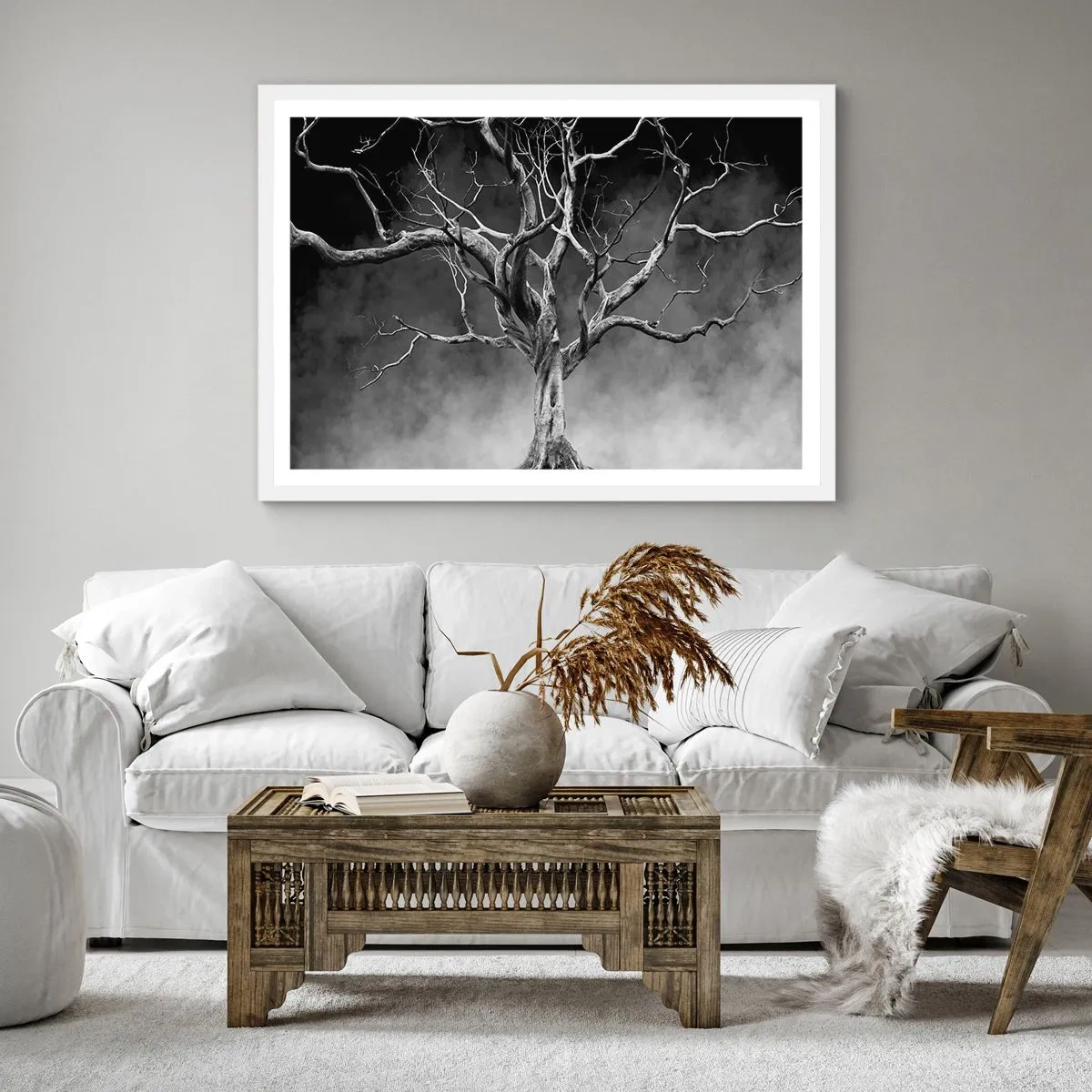 Plagát v bielom ráme - Pôvodné a sväté - 50x50 cm