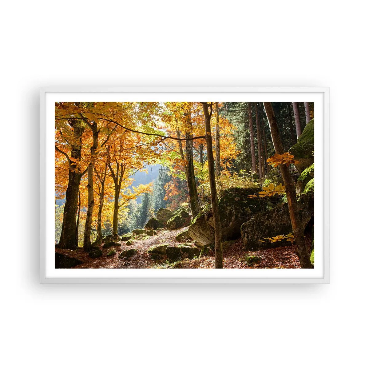 Plagát v bielom ráme - Čas na odpočinok - 91x61 cm