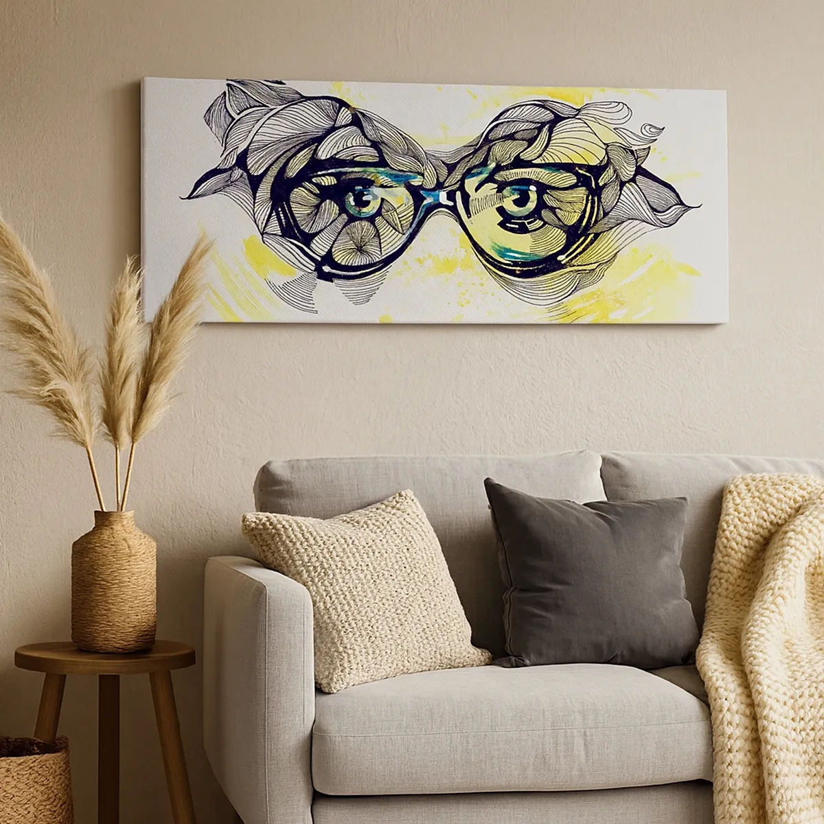 Obraz na plátne - Cez modré okuliare - 30x30 cm