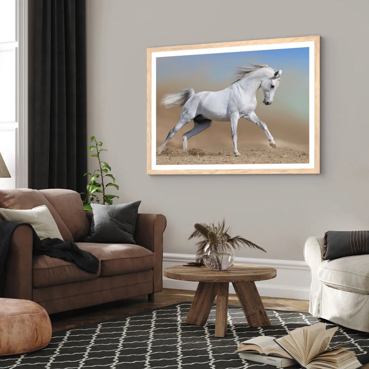 Plagát v ráme zo svetlého duba - Najkrajšia arabská rozprávka - 50x40 cm