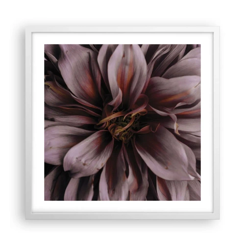 Plagát v bielom ráme - Kvetinové srdce - 50x50 cm