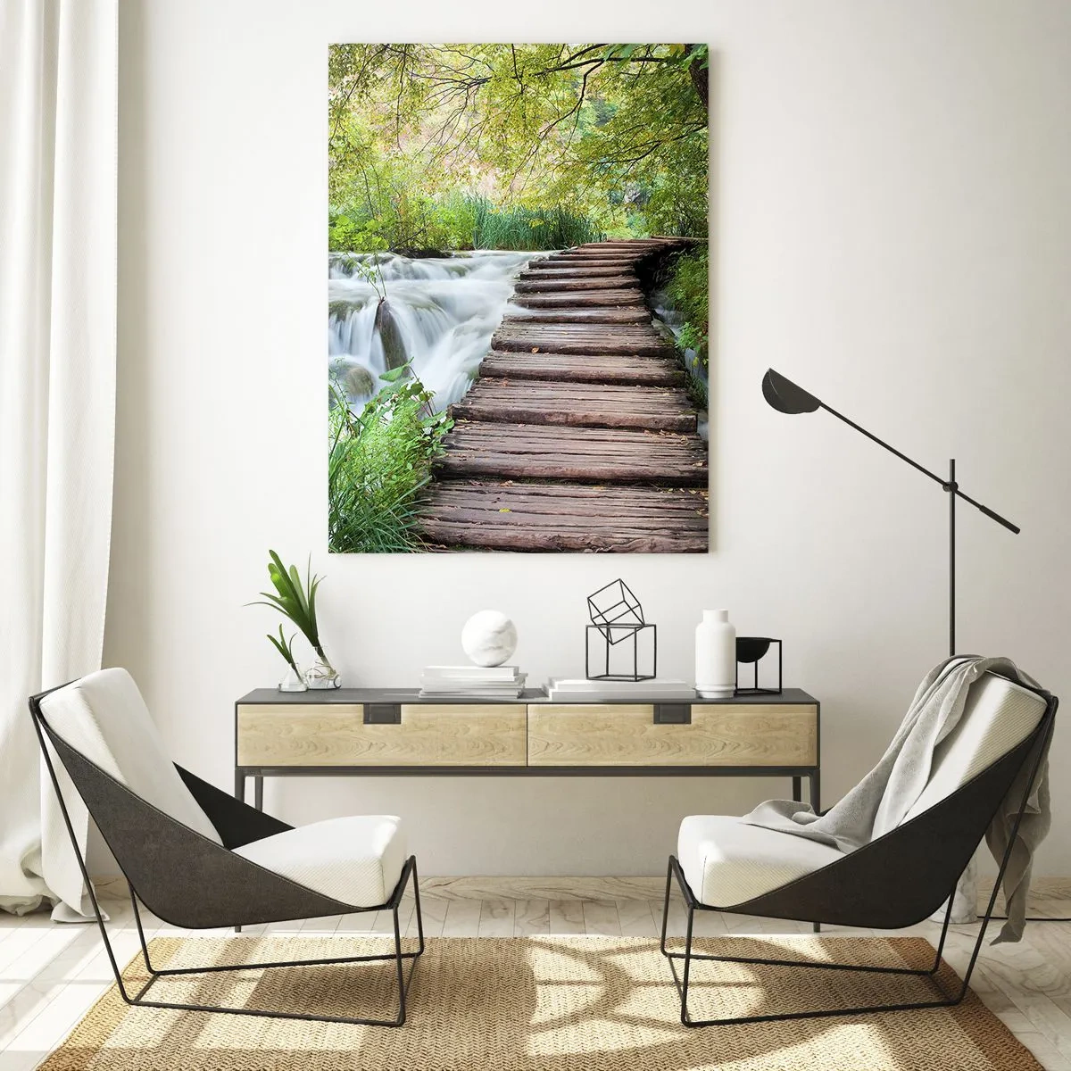 Obraz na skle - Voda nie je vôbec tichá - 50x70 cm