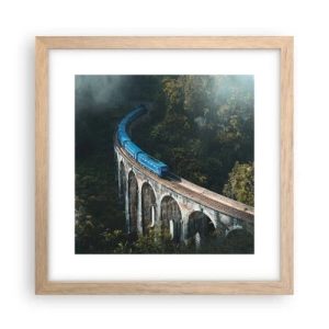 Plagát v ráme zo svetlého duba - Príťažlivosť prírody - 30x30 cm