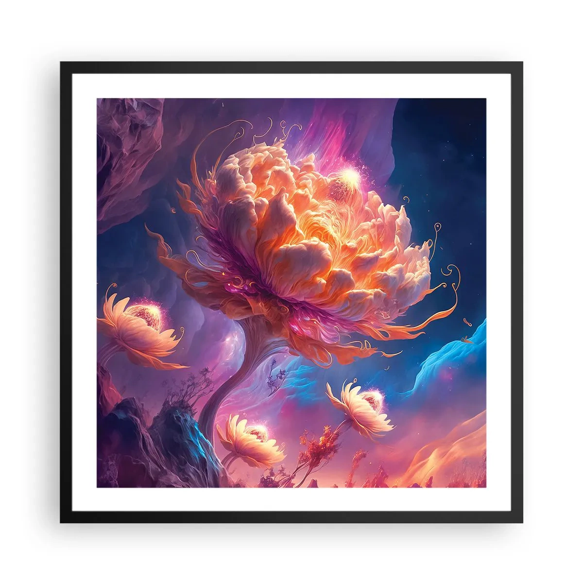 Plagát v čiernom ráme - Iný svet - 60x60 cm