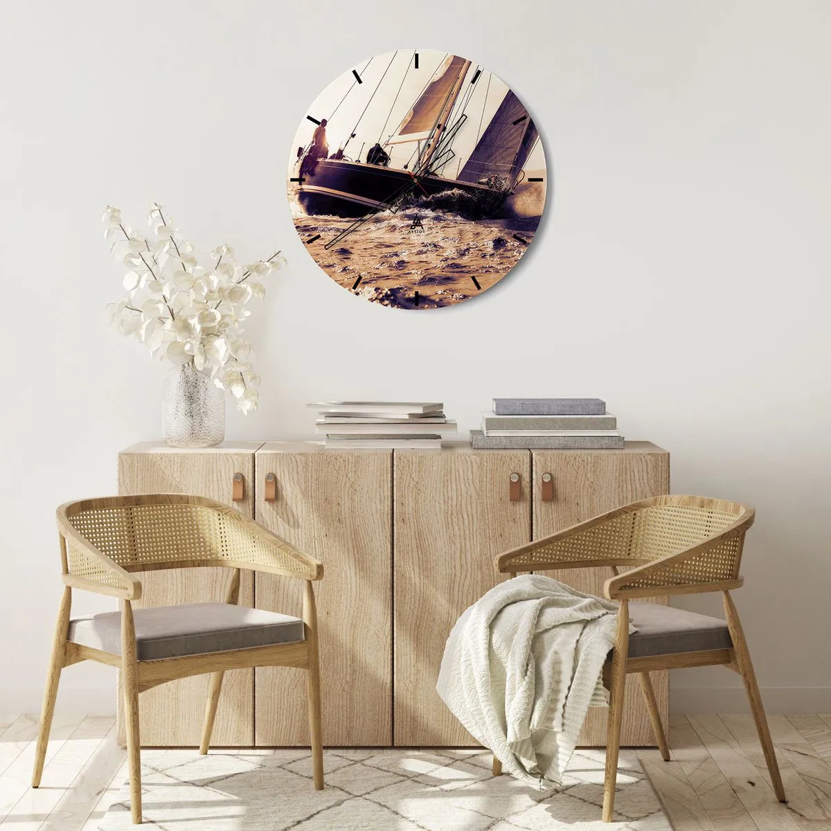 Nástenné hodiny - Plav, námorník - 40x40 cm