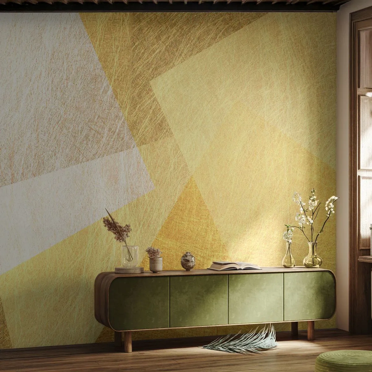 Fototapeta Premium Canvas - Počasie geometrie - Svetlý, textúra, Geometrické - 400x280 cm