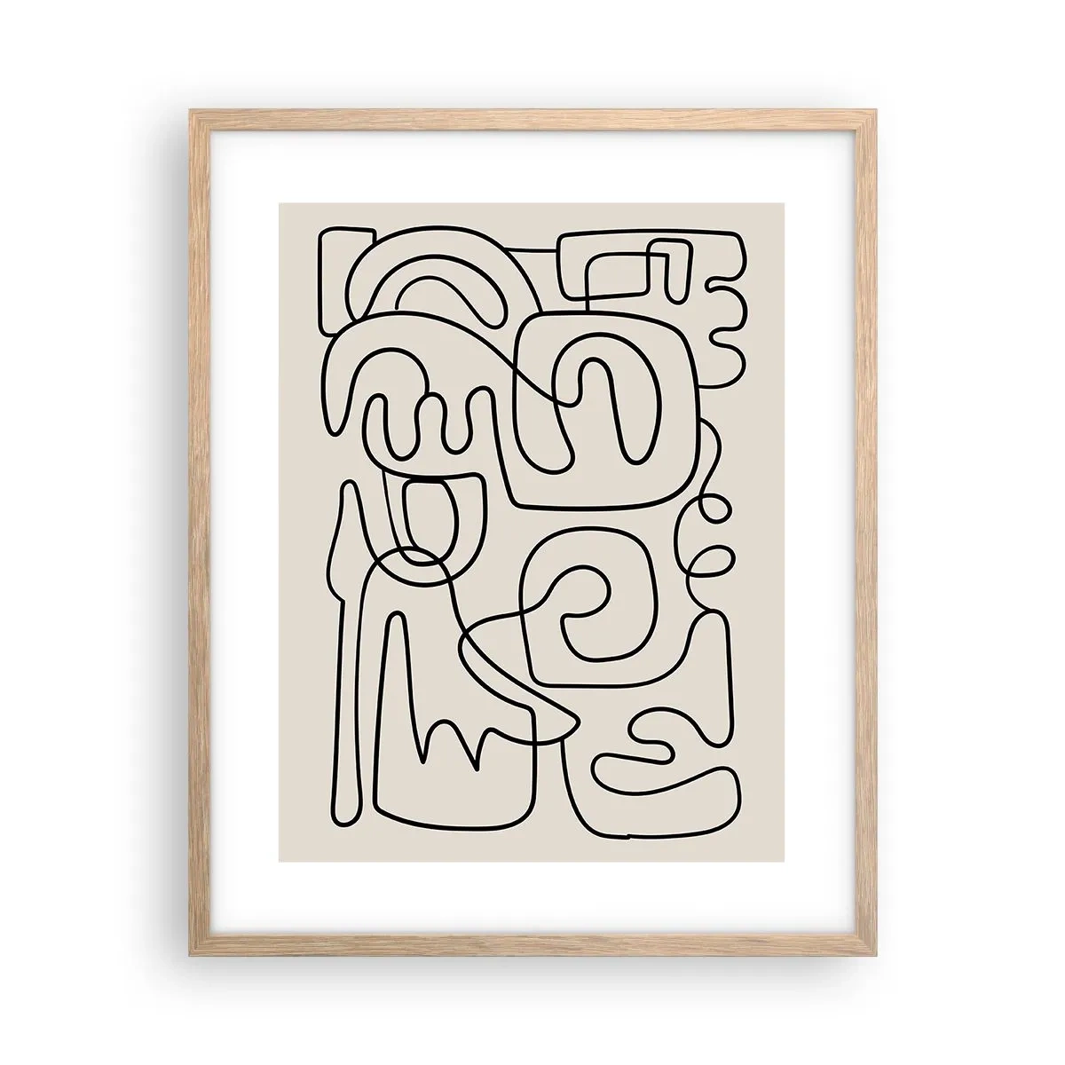 Plagát v ráme zo svetlého duba - Podľa stopy - 40x50 cm