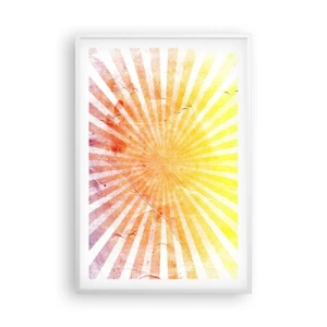 Plagát v bielom ráme - Východy a západy - 61x91 cm