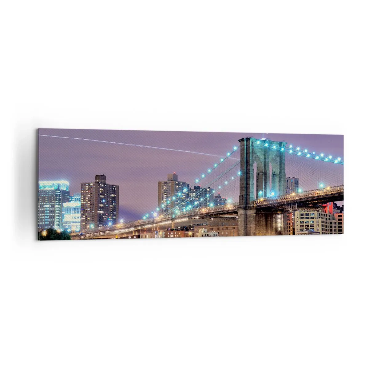 Obraz na plátne - Po veľa rokov Brooklynský most - 160x50 cm