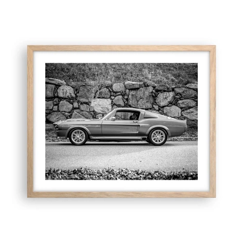 Plagát v ráme zo svetlého duba - Legenda 60. rokov - 50x40 cm