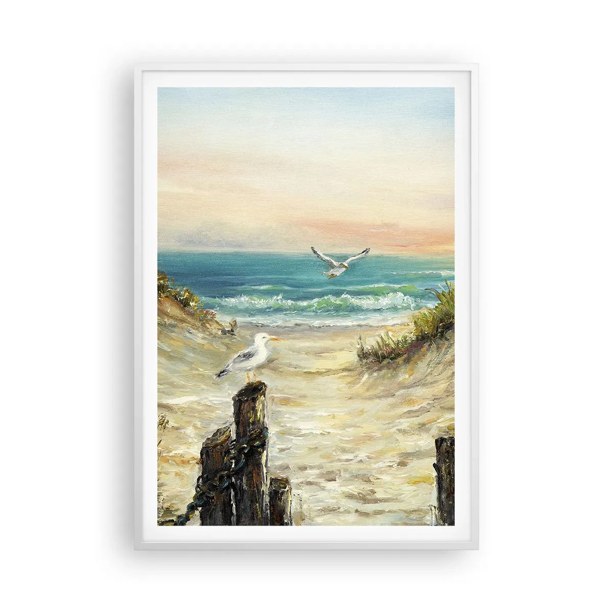 Plagát v bielom ráme - Bezvetrie a samota - 70x100 cm