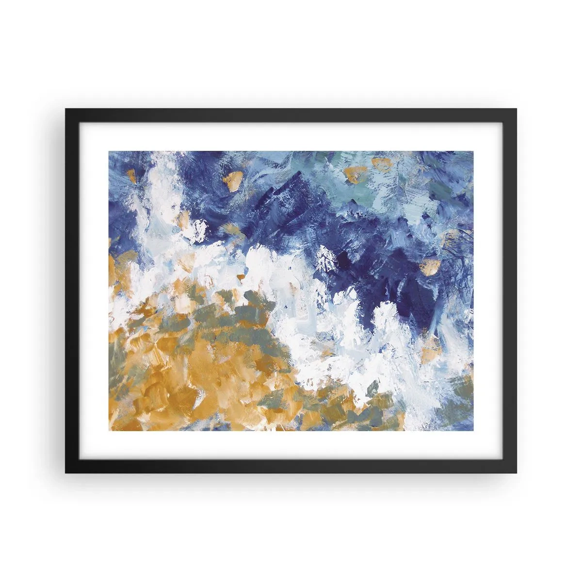 Plagát v čiernom ráme - Tanec živlov - 50x40 cm